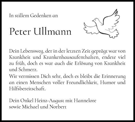 Traueranzeige von Peter Ullmann von WLZ