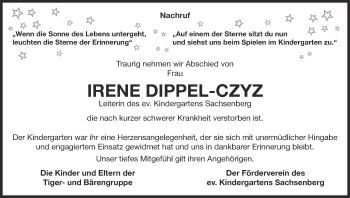 Traueranzeige von Irene Dippel-Czyz von Waldeckische Landeszeitung