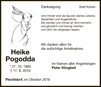 Traueranzeige von Heike Pogodda von WLZ