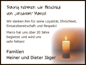 Traueranzeige von Marco Mazzurco von WLZ