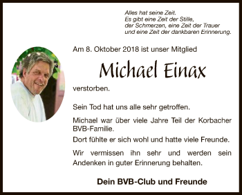 Traueranzeige von Michael Einax von WLZ
