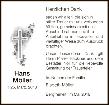 Traueranzeige von Hans Möller von WLZ