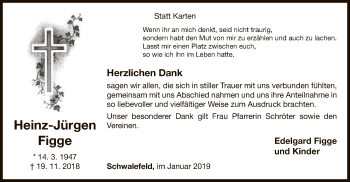 Traueranzeige von Heinz-Jürgen Figge von WLZ