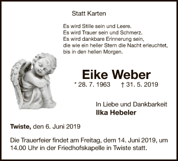 Traueranzeige von Eike Weber von WLZ