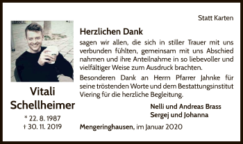 Traueranzeige von Vitali Schellheimer von WLZ