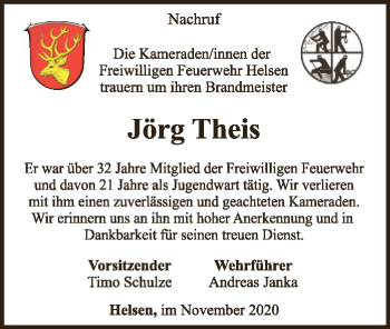 Traueranzeige von Jörg Theis von WLZ