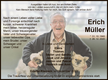 Traueranzeige von Erich Müller von WLZ