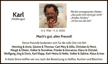 Traueranzeige von Karl Rauch von WLZ