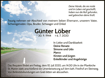 Traueranzeige von Günter Löber von WLZ
