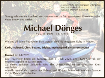 Traueranzeige von Michael Dönges von WLZ