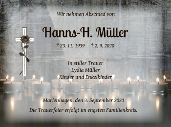 Traueranzeige von Hanns-H. Müller von WLZ