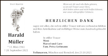 Traueranzeige von Harald Müller von WLZ