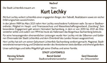 Traueranzeige von Kurt Lechky von WLZ