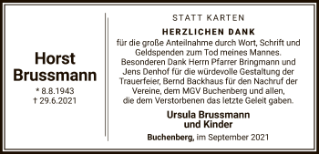 Traueranzeige von Ursula Brussmann von HNA