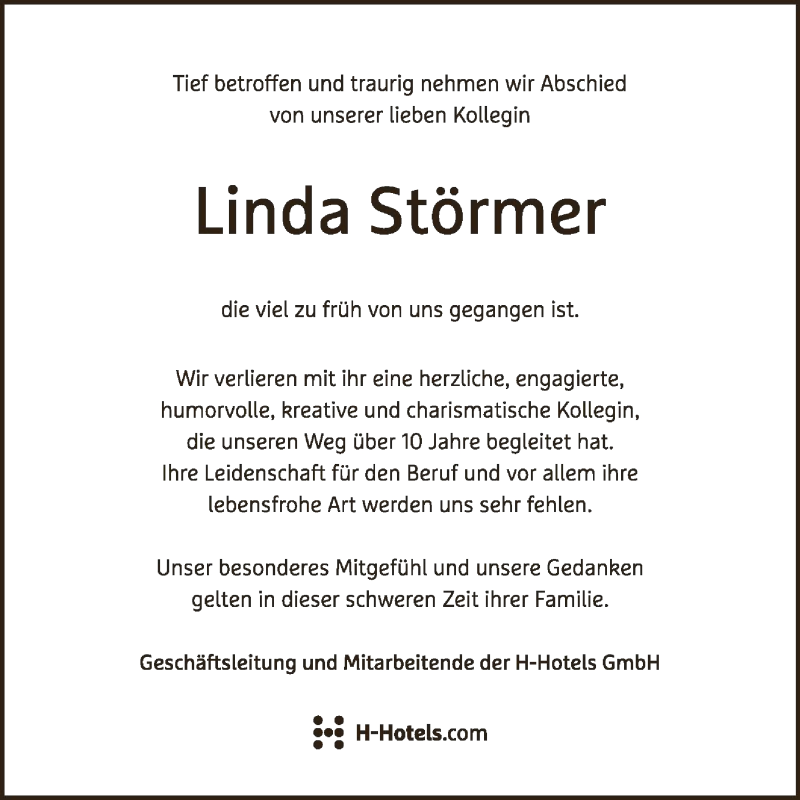 Traueranzeige für Linda Störmer vom 16.03.2022 aus WLZ