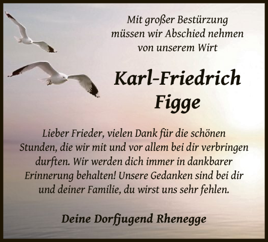 Traueranzeige von Karl-Friedrich Figge von WLZ