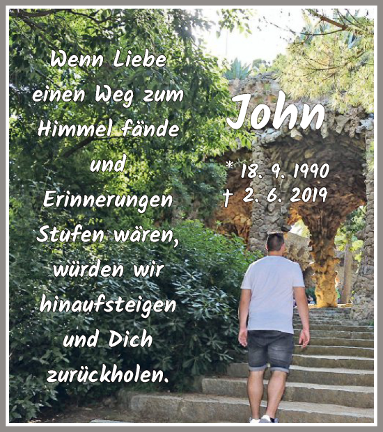Traueranzeige von John Kesting von WLZ