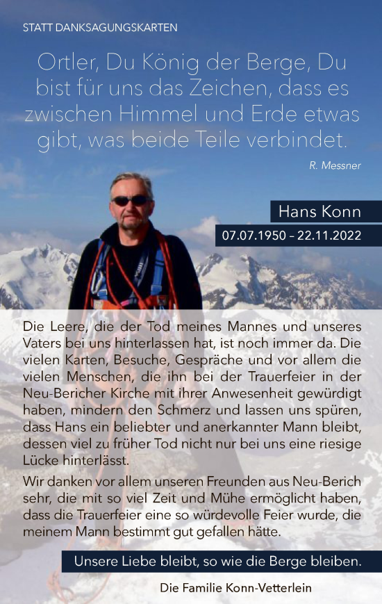 Traueranzeige von Hans Konn von WLZ