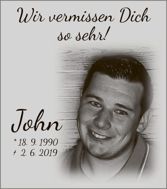 Traueranzeige von John Kesting von WLZ