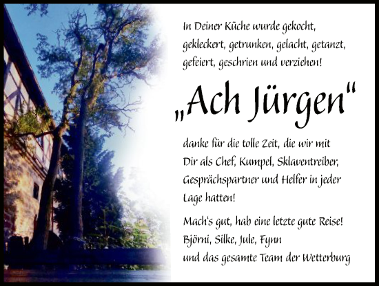 Traueranzeige von Jürgen Tepel von WLZ