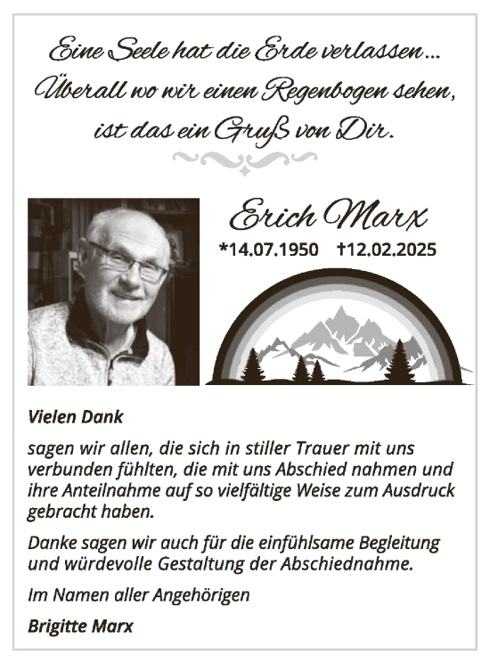 Traueranzeige von Erich Marx von WLZ