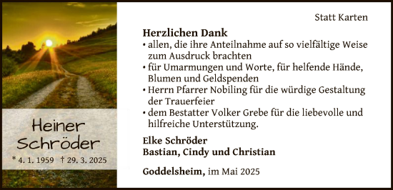 Traueranzeige von TD Schröder von WLZ