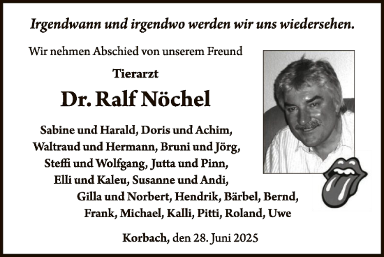 Traueranzeige von Ralf Nöchel von WLZ