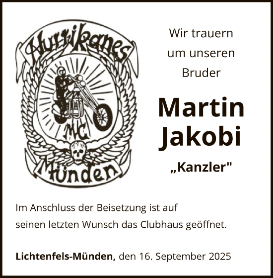 Traueranzeige von Martin Jakobi von WLZ